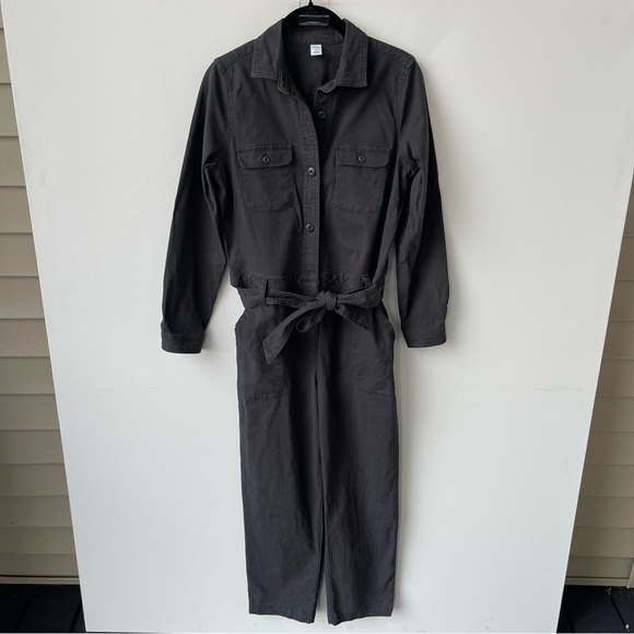 Old Navy Long-Sleeve Zip-Front Cropped Utility Jumpsuit for Women size XS - Picture 4 of 7